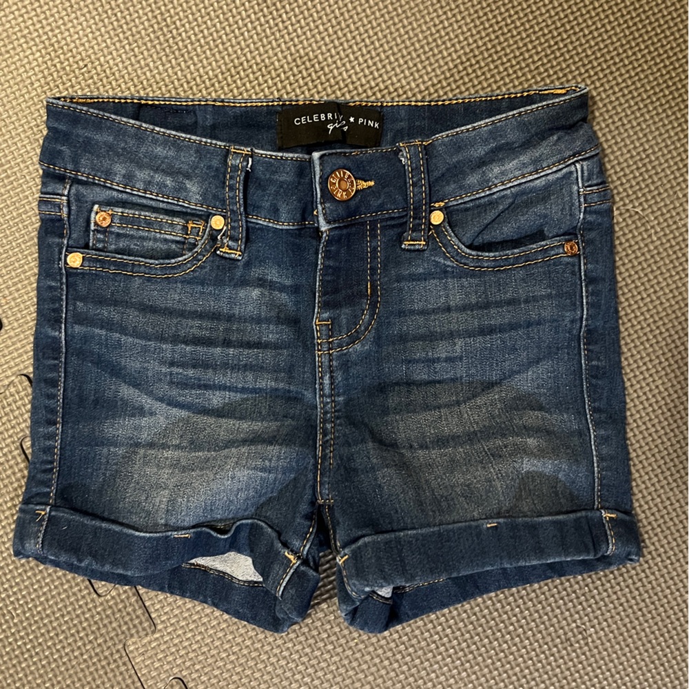 Celebrity Pink Blue Denim Shorts
